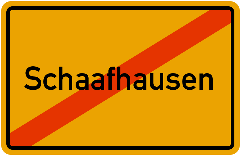 Ortsschild Schaafhausen