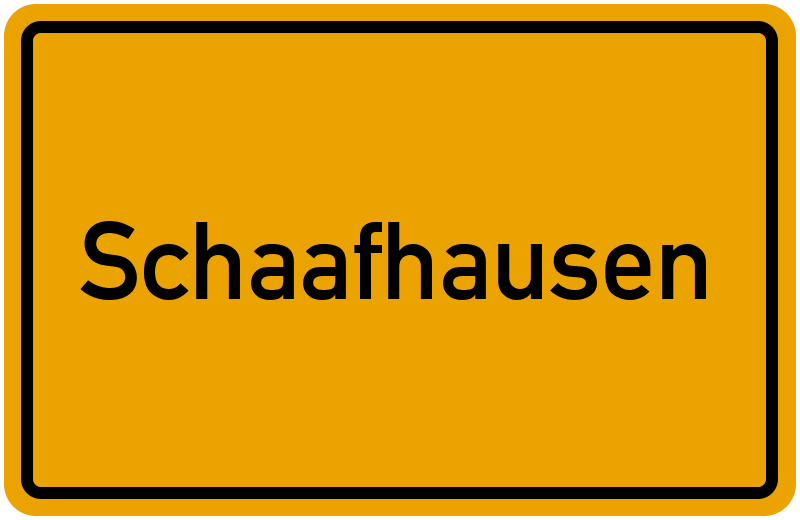 Ortsschild Schaafhausen