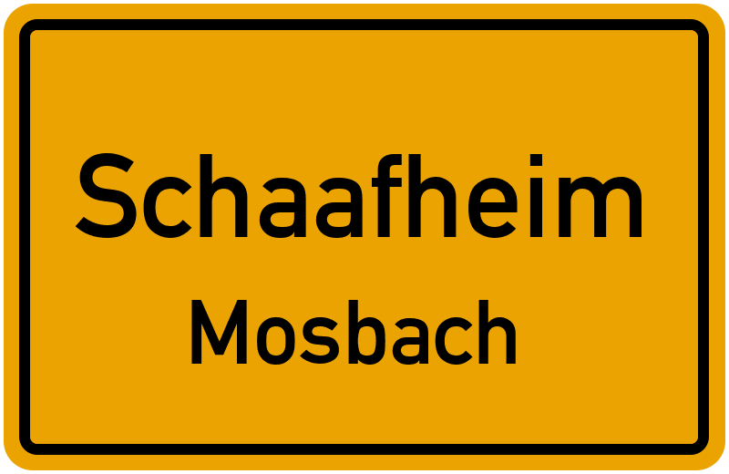Ortsschild Schaafheim