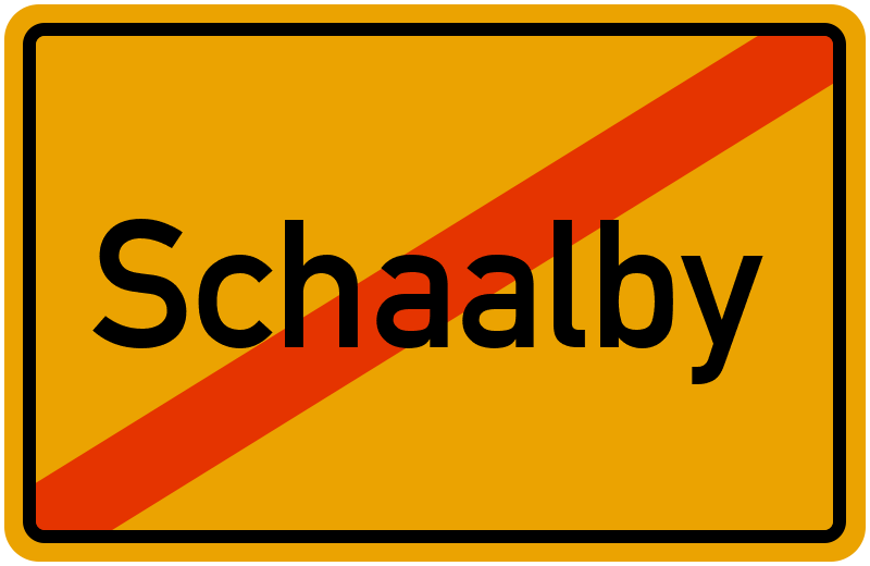 Ortsschild Schaalby