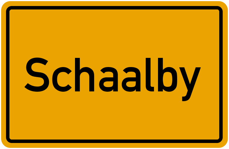 Ortsschild Schaalby