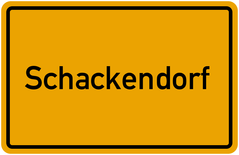 Ortsschild Schackendorf