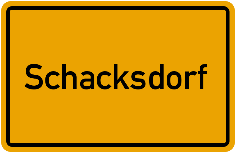 Ortsschild Schacksdorf