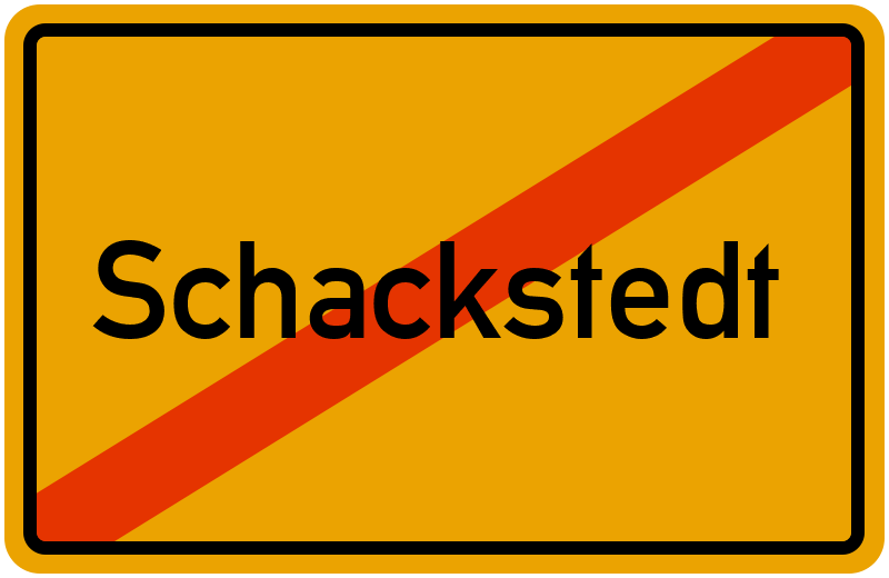 Ortsschild Schackstedt
