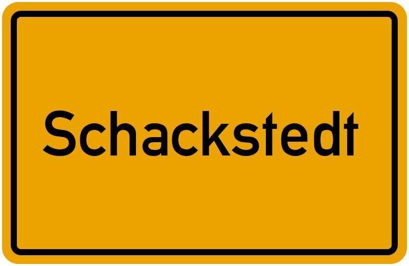 Ortsschild Schackstedt