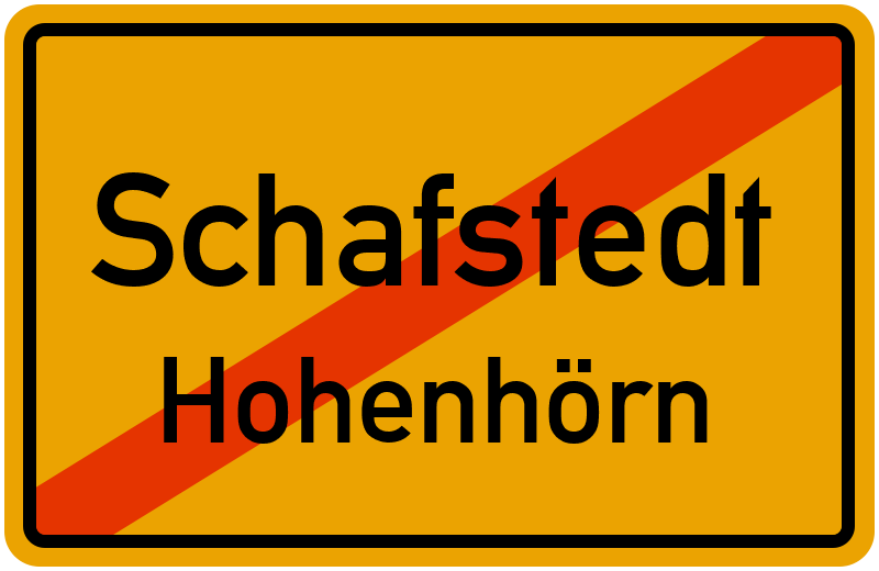 Ortsschild Schafstedt