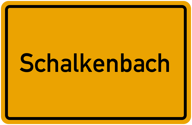 Ortsschild Schalkenbach