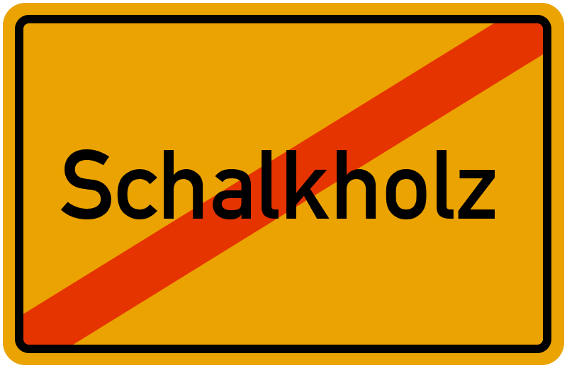 Ortsschild Schalkholz