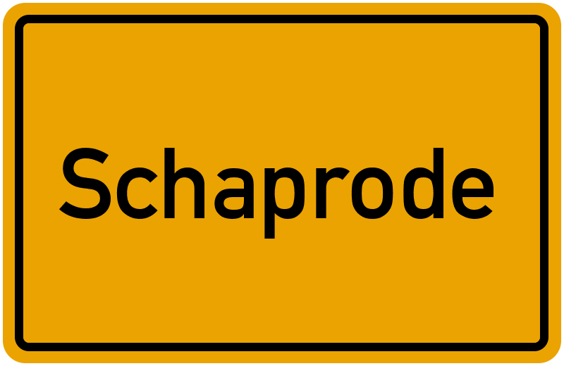 Ortsschild Schaprode