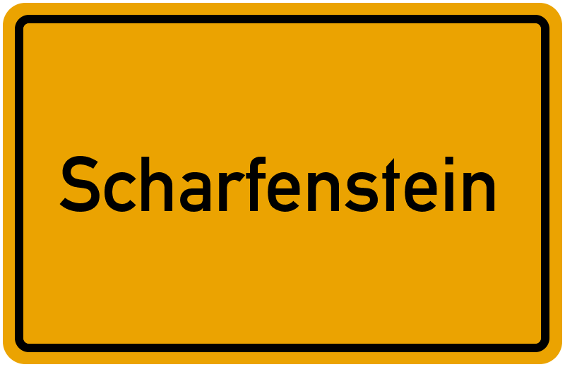 Ortsschild Scharfenstein