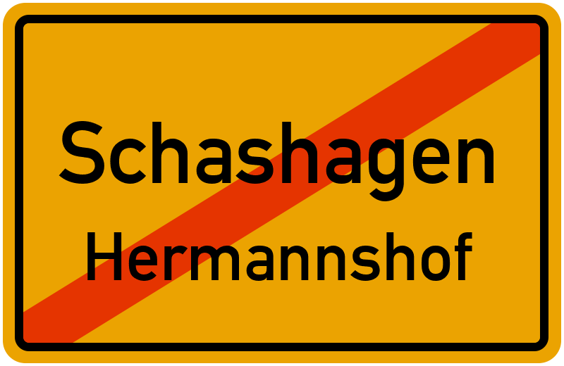 Ortsschild Schashagen