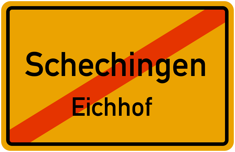 Ortsschild Schechingen