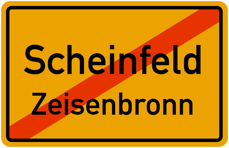 Ortsschild Scheinfeld