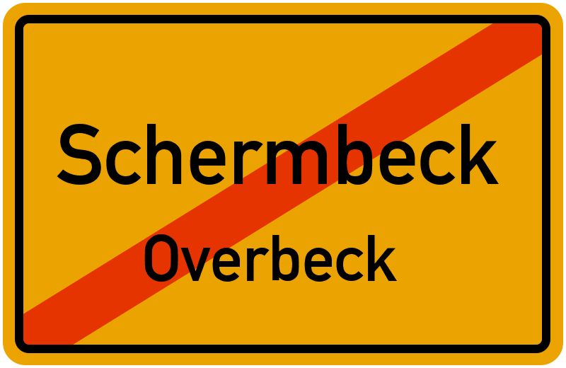 Ortsschild Schermbeck