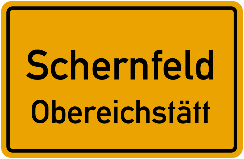 Ortsschild Schernfeld