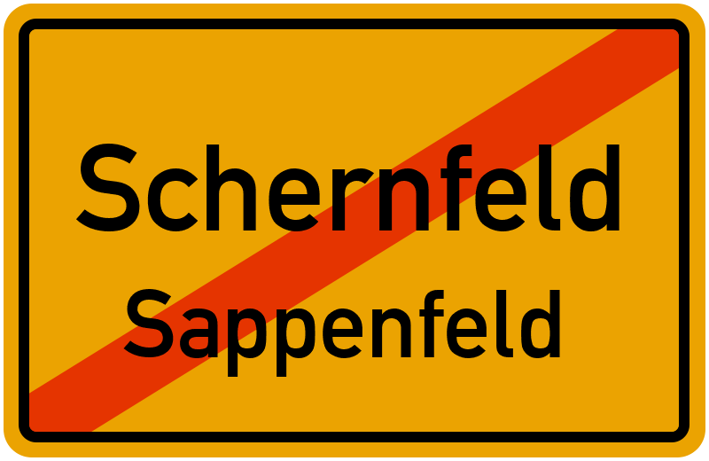 Ortsschild Schernfeld