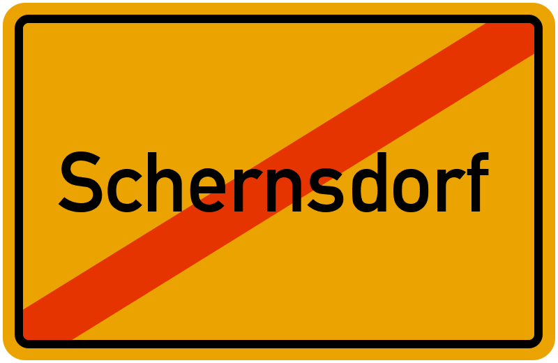 Ortsschild Schernsdorf