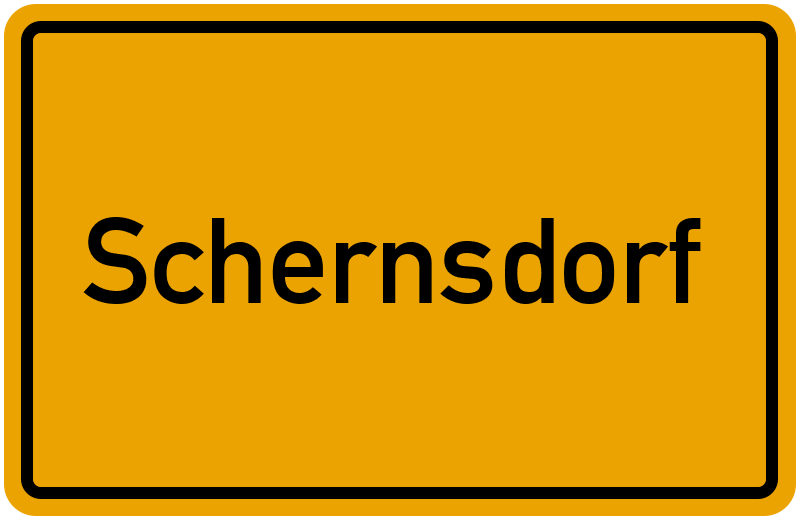 Ortsschild Schernsdorf