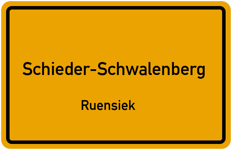 Ortsschild Schieder-Schwalenberg