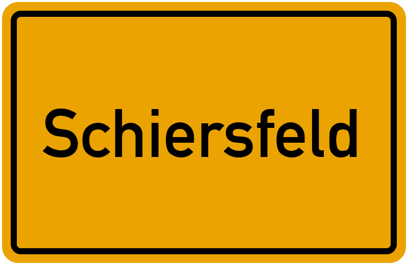 Ortsschild Schiersfeld