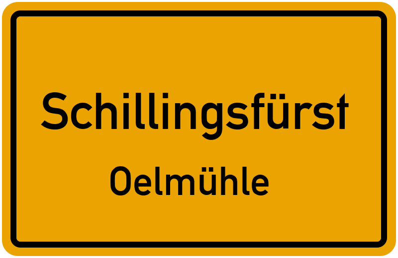 Ortsschild Schillingsfürst