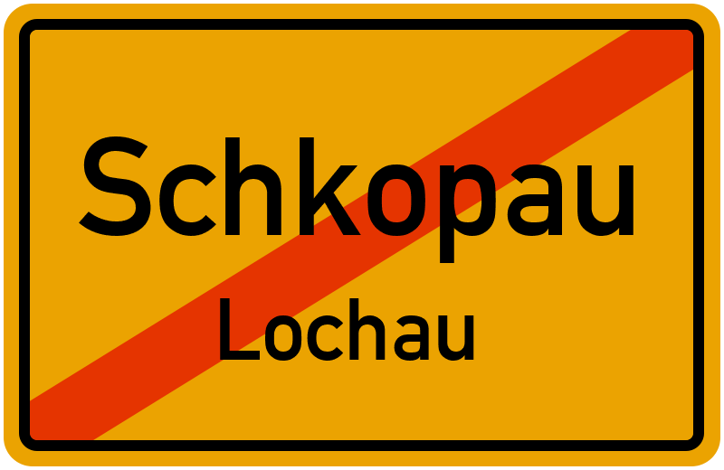 Ortsschild Schkopau