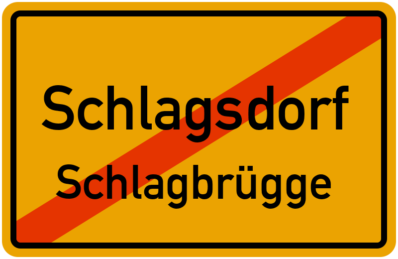 Ortsschild Schlagsdorf