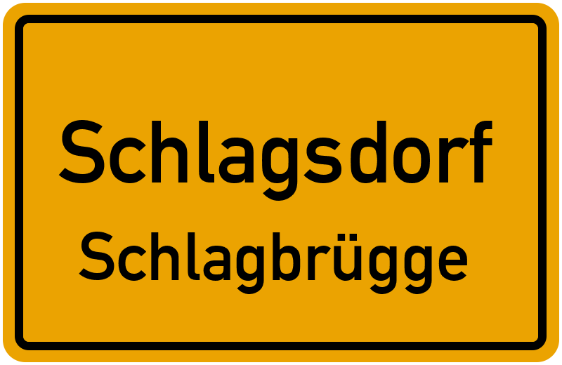 Ortsschild Schlagsdorf