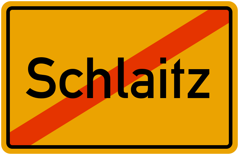 Ortsschild Schlaitz