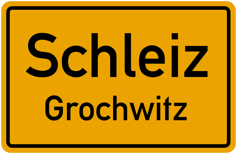 Ortsschild Schleiz