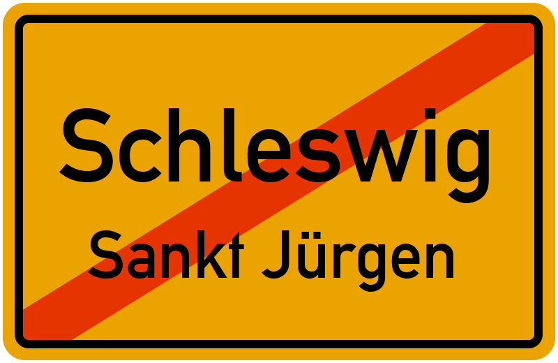 Ortsschild Schleswig