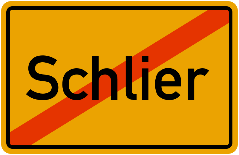 Ortsschild Schlier