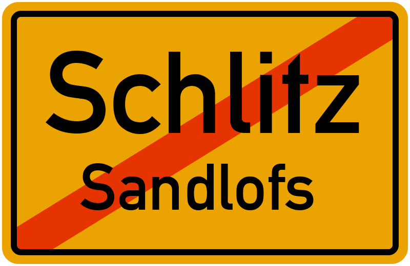 Ortsschild Schlitz