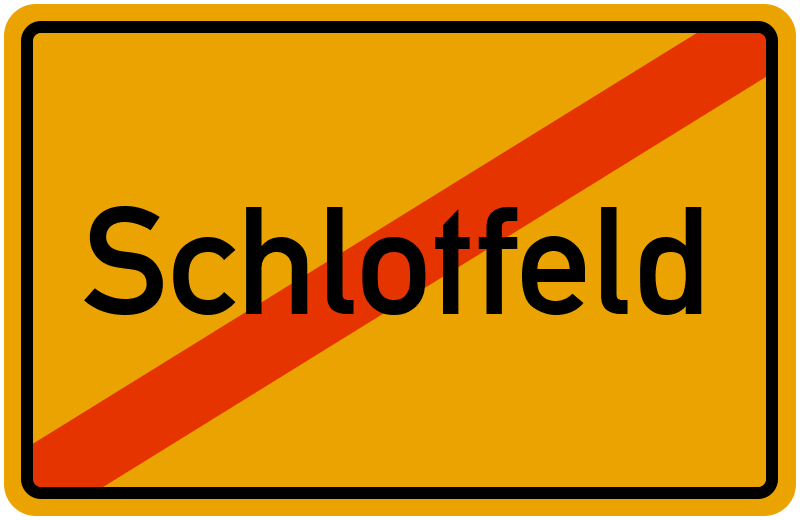Ortsschild Schlotfeld