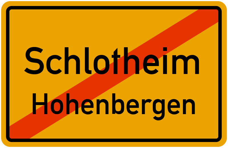 Ortsschild Schlotheim