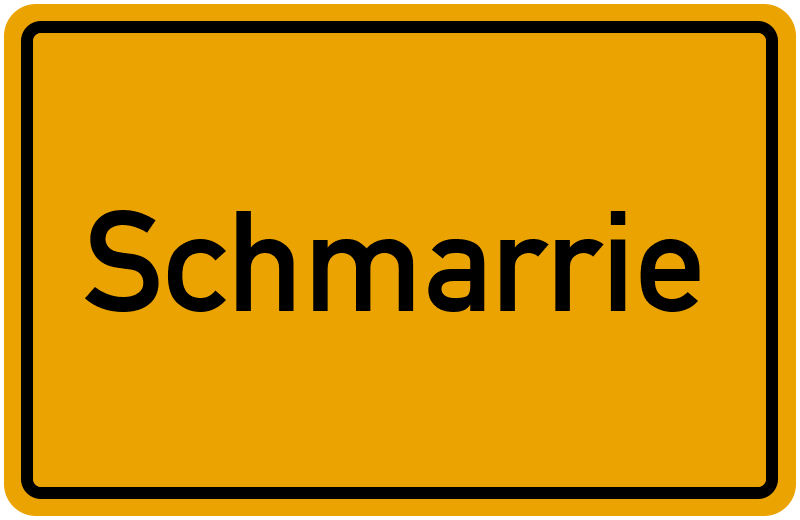 Ortsschild Schmarrie