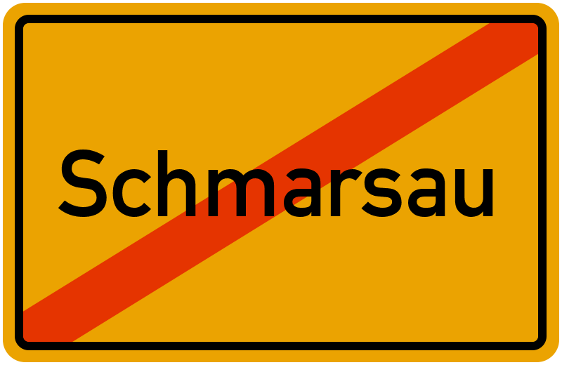 Ortsschild Schmarsau