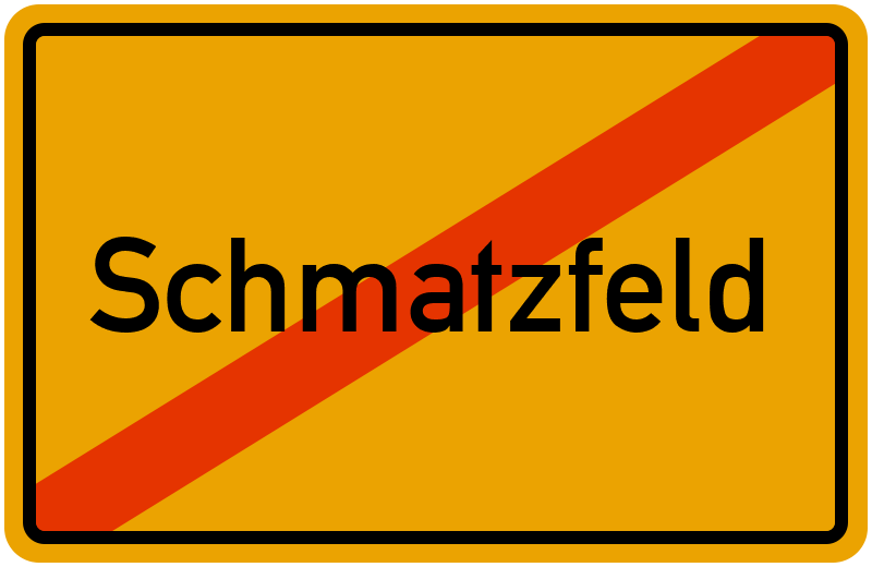 Ortsschild Schmatzfeld