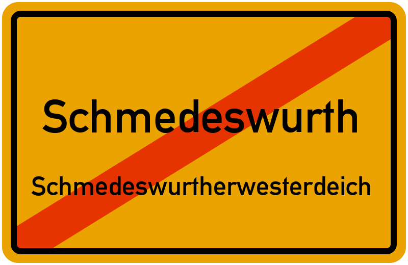 Ortsschild Schmedeswurth