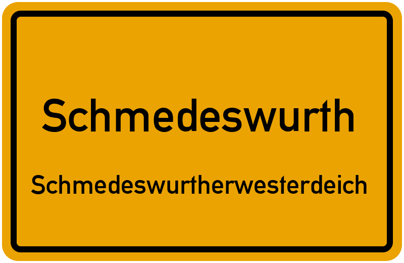 Ortsschild Schmedeswurth