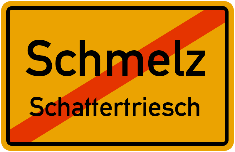 Ortsschild Schmelz