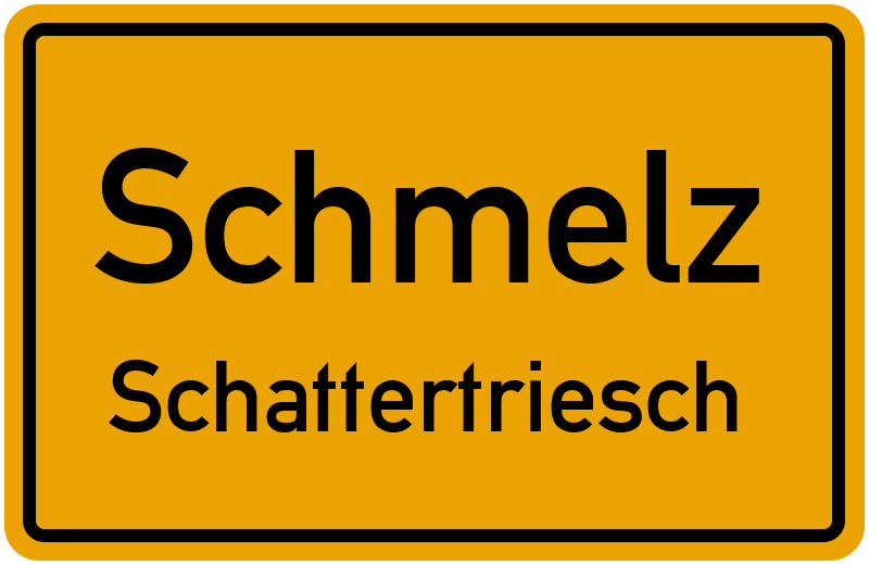 Ortsschild Schmelz