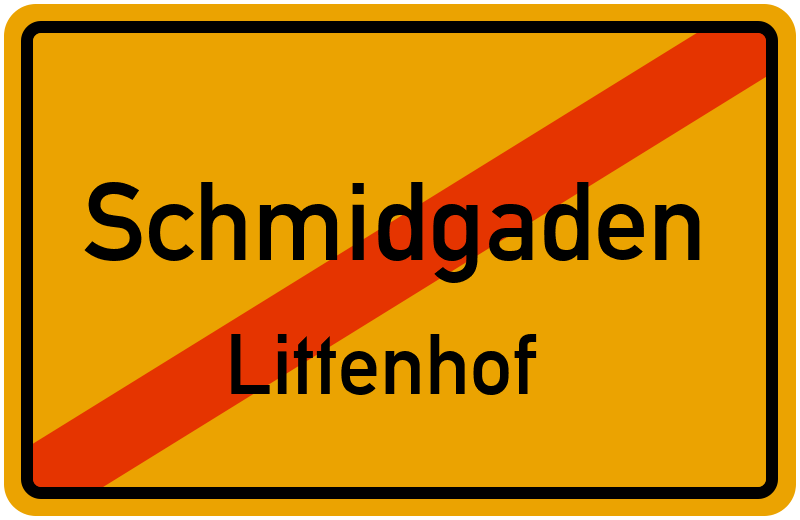 Ortsschild Schmidgaden