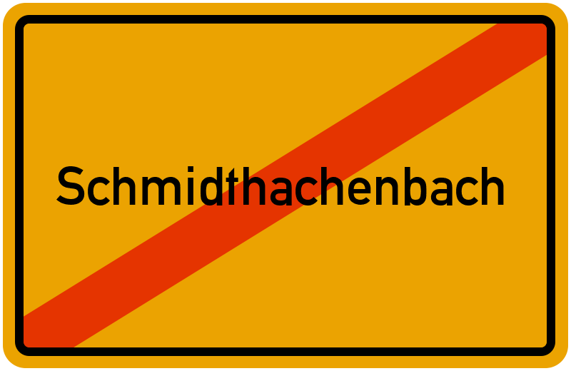 Ortsschild Schmidthachenbach