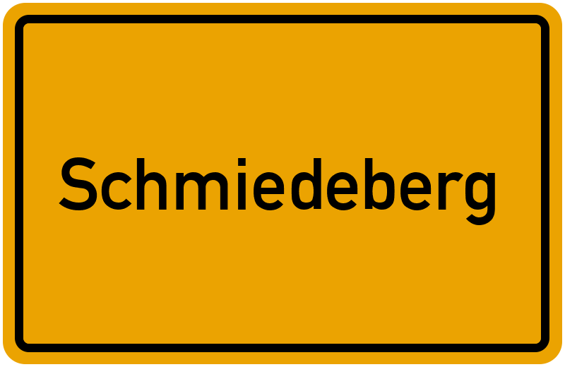 Ortsschild Schmiedeberg