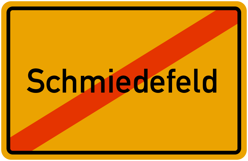 Ortsschild Schmiedefeld
