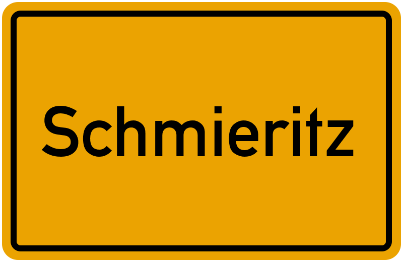 Ortsschild Schmieritz