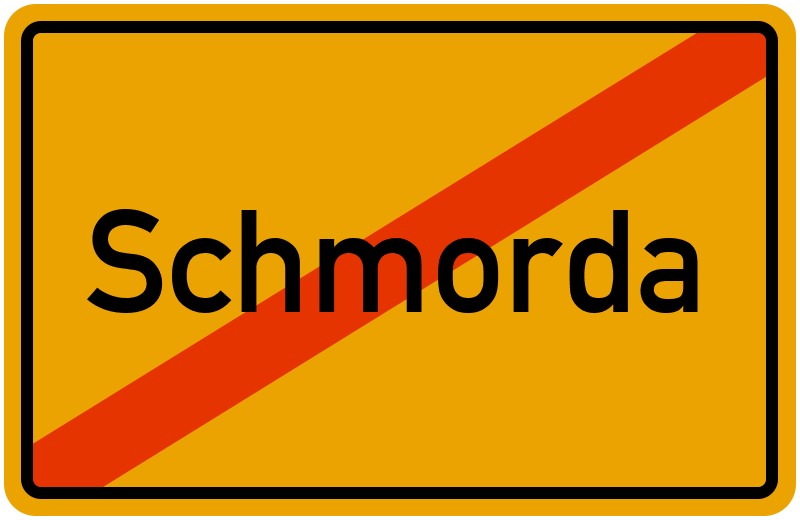 Ortsschild Schmorda