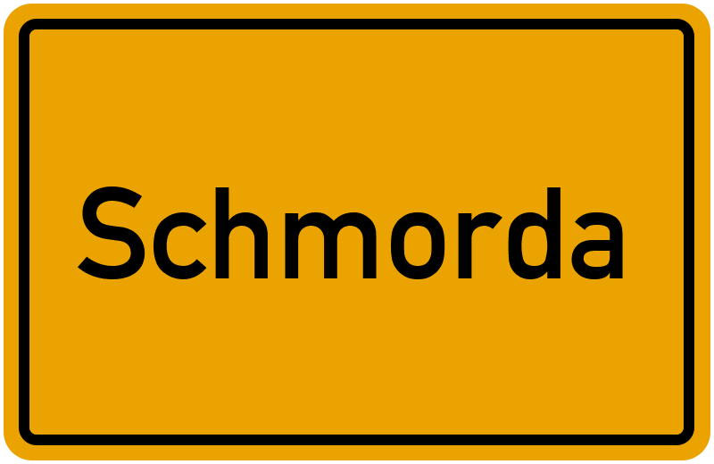 Ortsschild Schmorda