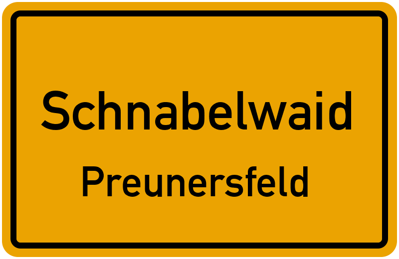 Ortsschild Schnabelwaid